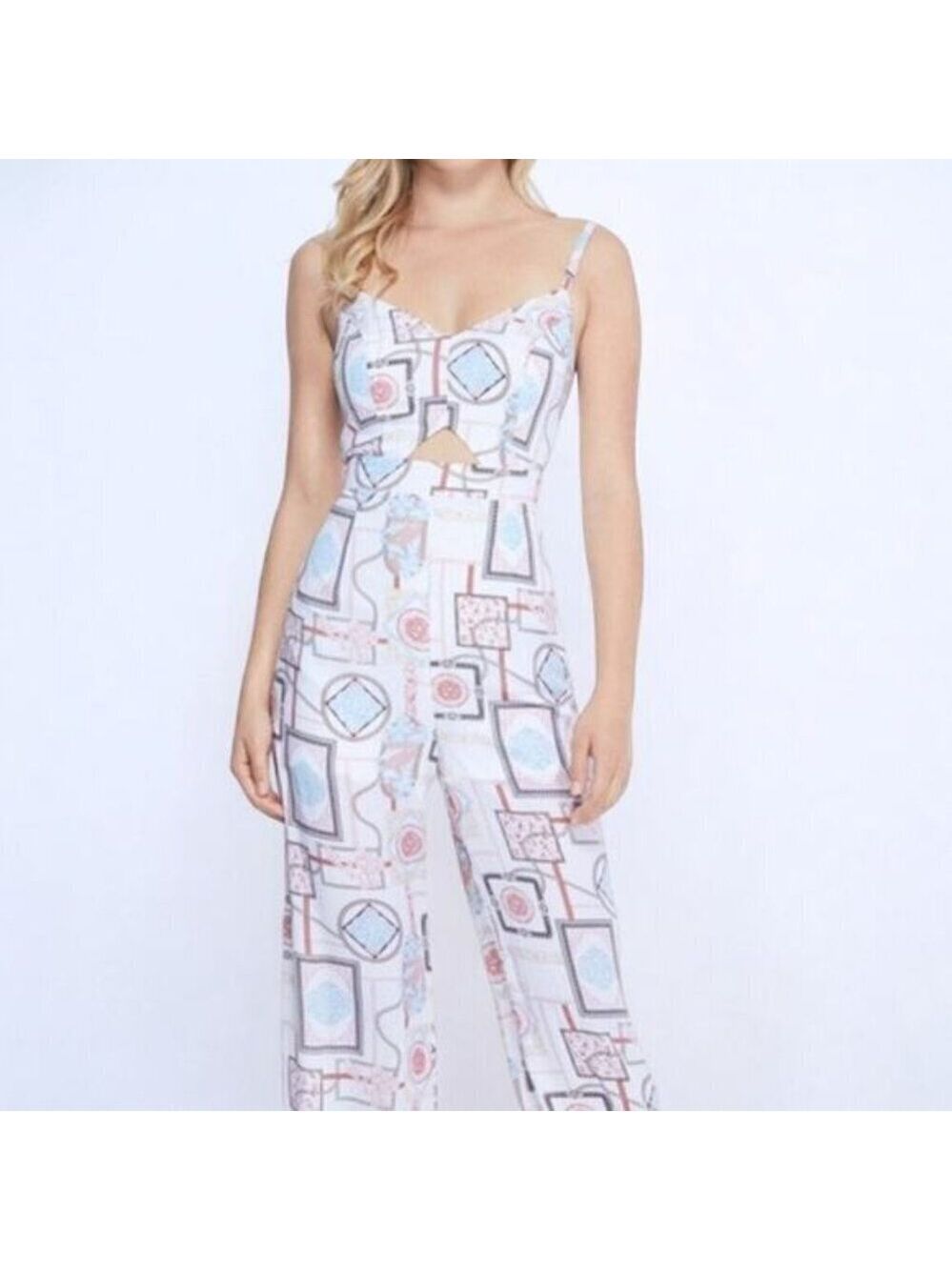 Guess‎ Soliana Printed Wide Leg Jumpsuit - Size Small